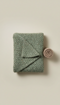 Lichen Green Wool Throw Blanket