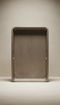 Pewter-Finished Wood Tray with Misty Grain